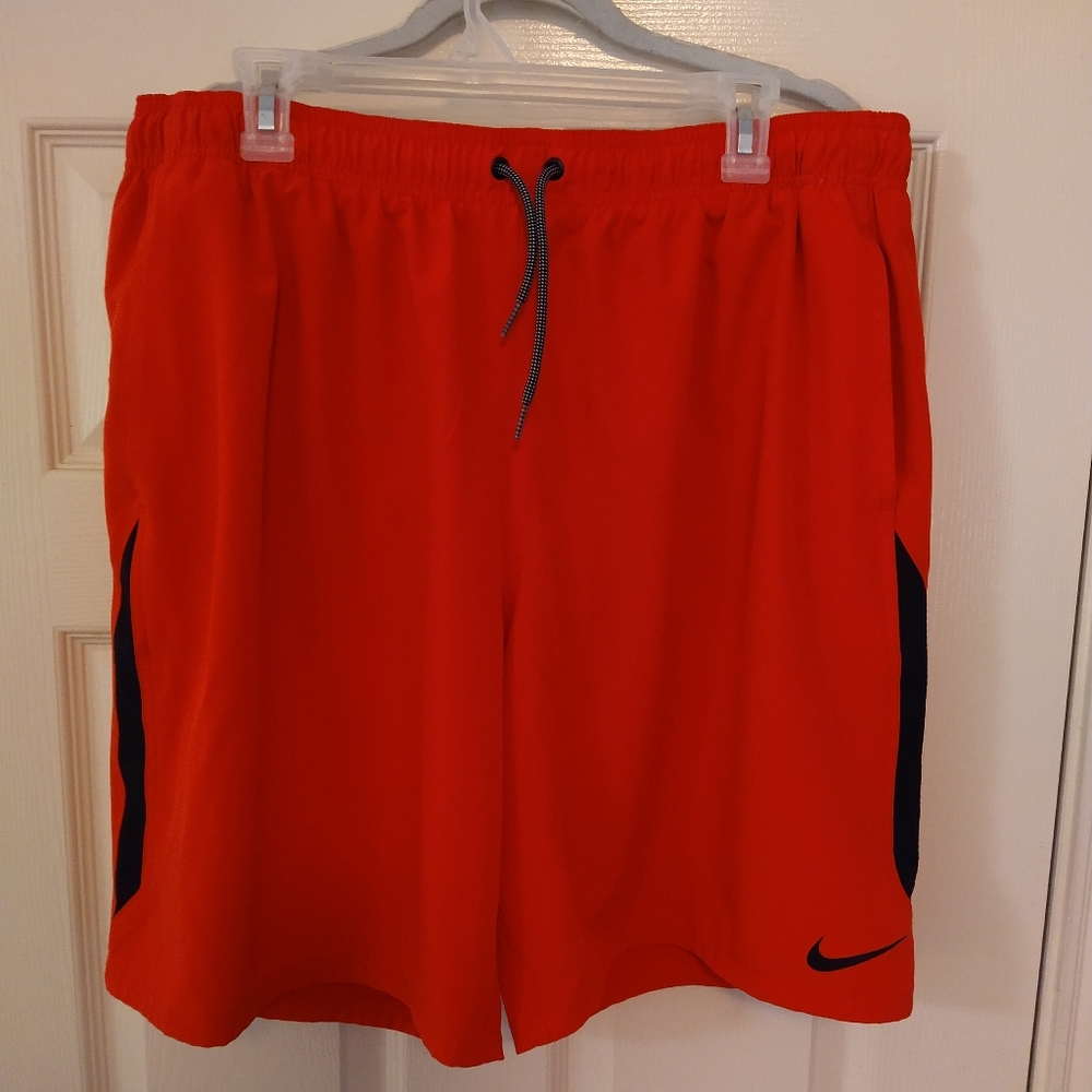 Nike Red Drawstring Polyester Blend Athletic Gym … - image 3